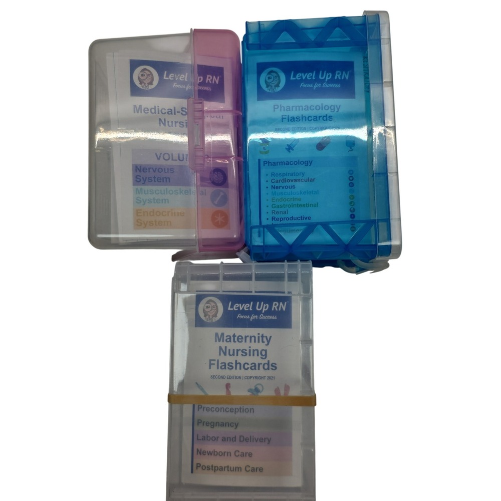 Level Up RN Maternity Nursing & Pharmacology Flashcards 2nd Edition Bundle